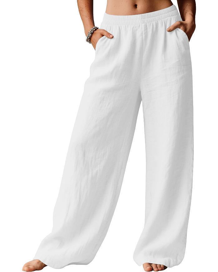 Loose Casual Everyday Commuter Style For Women Straight-leg