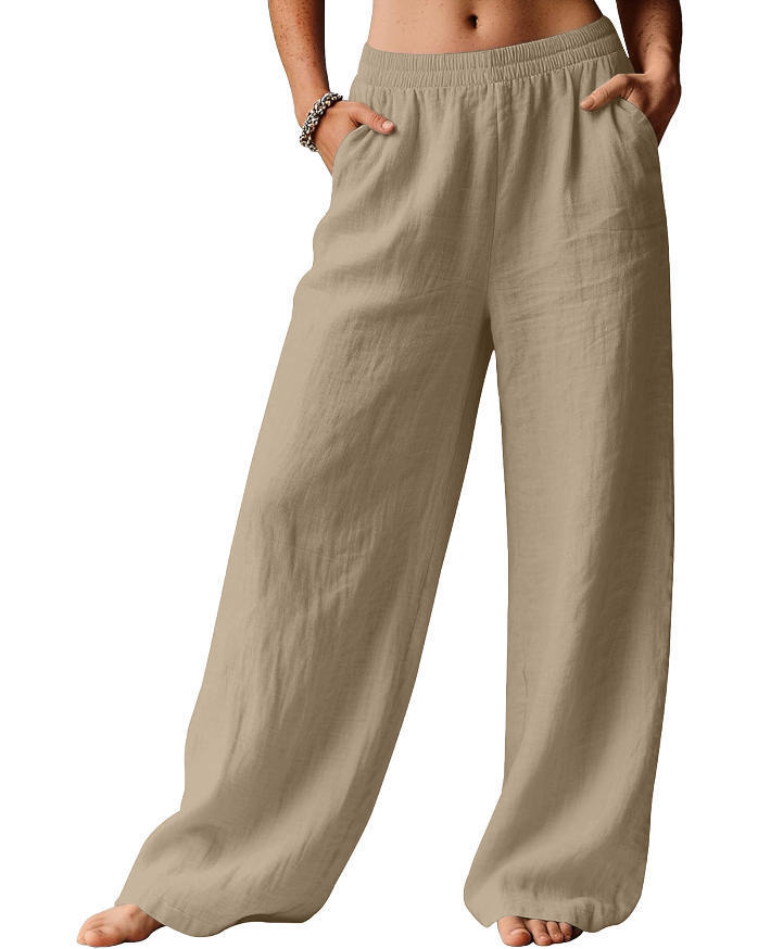 Loose Casual Everyday Commuter Style For Women Straight-leg