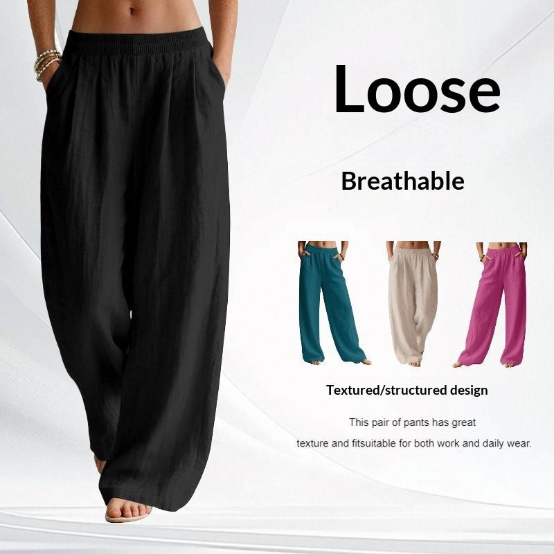 Loose Casual Everyday Commuter Style For Women Straight-leg