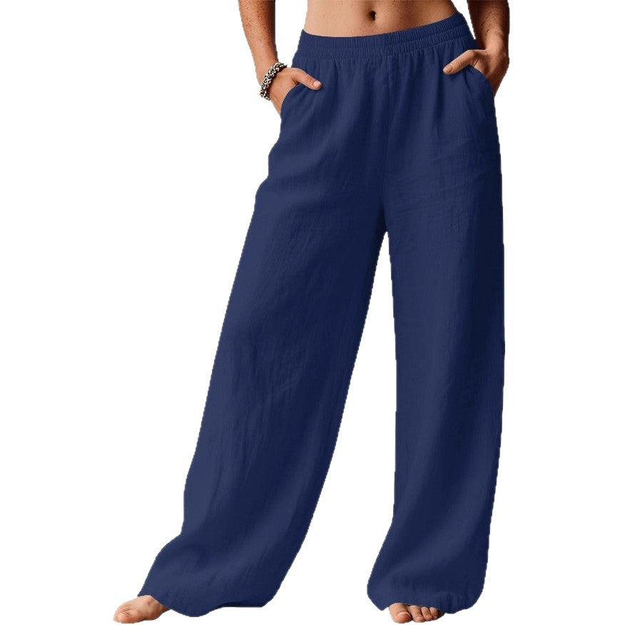 Loose Casual Everyday Commuter Style For Women Straight-leg