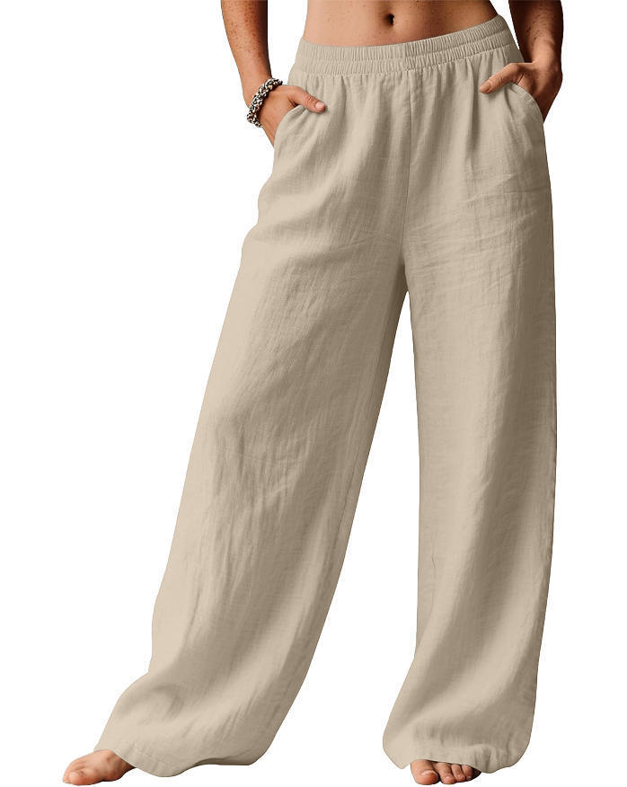 Loose Casual Everyday Commuter Style For Women Straight-leg